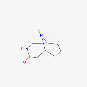 molecular formula C9H16N2O B6574169 10-methyl-3,10-diazabicyclo[4.3.1]decan-4-one CAS No. 1465-09-4