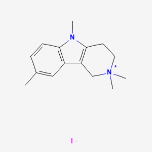 2,2,5,8-tetramethyl-1H,2H,3H,4H,5H-pyrido[4,3-b]indol-2-ium iodide