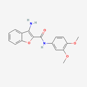 molecular formula C17H16N2O4 B6574222 3-amino-N-(3,4-dimethoxyphenyl)-1-benzofuran-2-carboxamide CAS No. 1082531-77-8