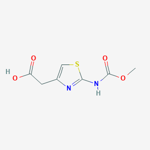 molecular formula C7H8N2O4S B6574238 2-{2-[(methoxycarbonyl)amino]-1,3-thiazol-4-yl}acetic acid CAS No. 202408-26-2