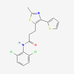 molecular formula C17H14Cl2N2OS2 B6574344 N-(2,6-dichlorophenyl)-3-[2-methyl-4-(thiophen-2-yl)-1,3-thiazol-5-yl]propanamide CAS No. 1049030-58-1