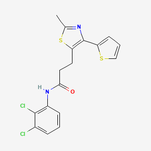 molecular formula C17H14Cl2N2OS2 B6574469 N-(2,3-dichlorophenyl)-3-[2-methyl-4-(thiophen-2-yl)-1,3-thiazol-5-yl]propanamide CAS No. 1017662-76-8
