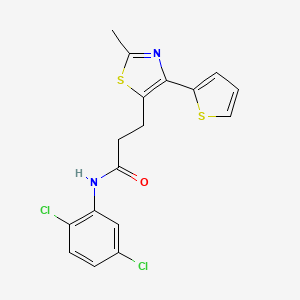 molecular formula C17H14Cl2N2OS2 B6574476 N-(2,5-dichlorophenyl)-3-[2-methyl-4-(thiophen-2-yl)-1,3-thiazol-5-yl]propanamide CAS No. 1017662-73-5