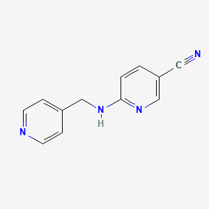 molecular formula C12H10N4 B6574497 6-{[(pyridin-4-yl)methyl]amino}pyridine-3-carbonitrile CAS No. 1036542-35-4