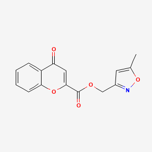 molecular formula C15H11NO5 B6574500 (5-methyl-1,2-oxazol-3-yl)methyl 4-oxo-4H-chromene-2-carboxylate CAS No. 1105244-75-4