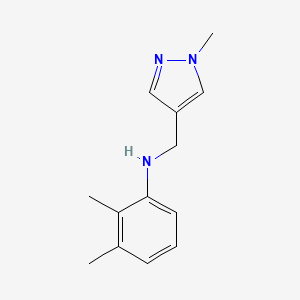 molecular formula C13H17N3 B6574501 2,3-dimethyl-N-[(1-methyl-1H-pyrazol-4-yl)methyl]aniline CAS No. 1152858-40-6