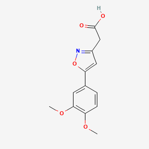 molecular formula C13H13NO5 B6574515 2-[5-(3,4-dimethoxyphenyl)-1,2-oxazol-3-yl]acetic acid CAS No. 1018584-49-0