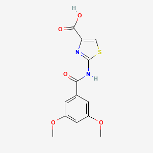 molecular formula C13H12N2O5S B6574523 2-(3,5-dimethoxybenzamido)-1,3-thiazole-4-carboxylic acid CAS No. 1082167-75-6