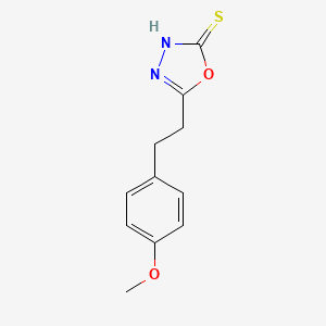 molecular formula C11H12N2O2S B6574530 5-[2-(4-methoxyphenyl)ethyl]-2,3-dihydro-1,3,4-oxadiazole-2-thione CAS No. 1038340-39-4