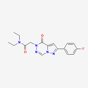 molecular formula C17H18FN5O2 B6574574 N,N-diethyl-2-[2-(4-fluorophenyl)-4-oxo-4H,5H-pyrazolo[1,5-d][1,2,4]triazin-5-yl]acetamide CAS No. 1219845-14-3