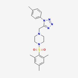 molecular formula C22H28N6O2S B6574576 1-{[1-(4-methylphenyl)-1H-1,2,3,4-tetrazol-5-yl]methyl}-4-(2,4,6-trimethylbenzenesulfonyl)piperazine CAS No. 1049387-21-4
