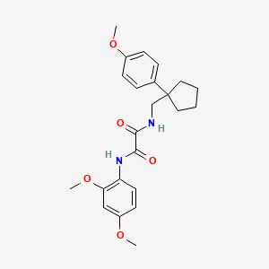 molecular formula C23H28N2O5 B6574615 N'-(2,4-dimethoxyphenyl)-N-{[1-(4-methoxyphenyl)cyclopentyl]methyl}ethanediamide CAS No. 1091398-52-5