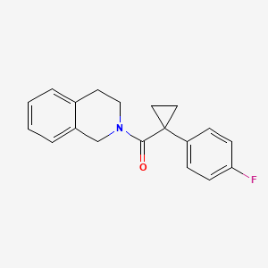 molecular formula C19H18FNO B6574625 2-[1-(4-fluorophenyl)cyclopropanecarbonyl]-1,2,3,4-tetrahydroisoquinoline CAS No. 1091462-41-7