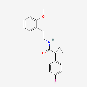 molecular formula C19H20FNO2 B6574631 1-(4-fluorophenyl)-N-[2-(2-methoxyphenyl)ethyl]cyclopropane-1-carboxamide CAS No. 1050648-90-2