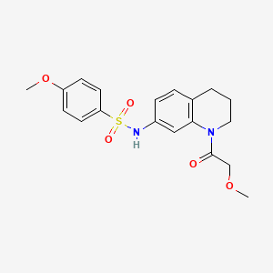 molecular formula C19H22N2O5S B6574639 4-methoxy-N-[1-(2-methoxyacetyl)-1,2,3,4-tetrahydroquinolin-7-yl]benzene-1-sulfonamide CAS No. 1105234-84-1