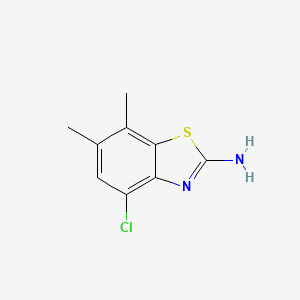 molecular formula C9H9ClN2S B6574651 4-chloro-6,7-dimethyl-1,3-benzothiazol-2-amine CAS No. 1087609-95-7