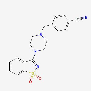 molecular formula C19H18N4O2S B6574654 4-{[4-(1,1-dioxo-1lambda6,2-benzothiazol-3-yl)piperazin-1-yl]methyl}benzonitrile CAS No. 2548983-53-3