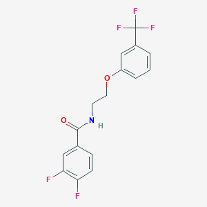 molecular formula C16H12F5NO2 B6574668 3,4-difluoro-N-{2-[3-(trifluoromethyl)phenoxy]ethyl}benzamide CAS No. 1170469-75-6