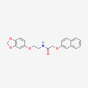 molecular formula C21H19NO5 B6574669 N-[2-(2H-1,3-benzodioxol-5-yloxy)ethyl]-2-(naphthalen-2-yloxy)acetamide CAS No. 1171955-44-4