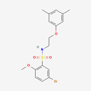 molecular formula C17H20BrNO4S B6574680 5-bromo-N-[2-(3,5-dimethylphenoxy)ethyl]-2-methoxybenzene-1-sulfonamide CAS No. 1203246-35-8