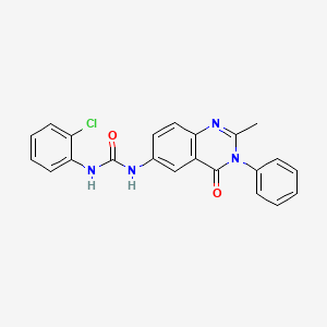 molecular formula C22H17ClN4O2 B6574685 1-(2-chlorophenyl)-3-(2-methyl-4-oxo-3-phenyl-3,4-dihydroquinazolin-6-yl)urea CAS No. 1171987-54-4