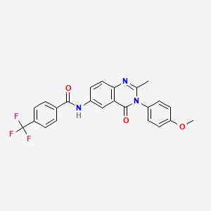 N-[3-(4-methoxyphenyl)-2-methyl-4-oxo-3,4-dihydroquinazolin-6-yl]-4-(trifluoromethyl)benzamide