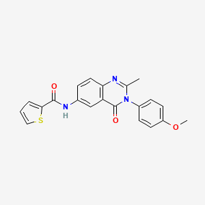 molecular formula C21H17N3O3S B6574697 N-[3-(4-methoxyphenyl)-2-methyl-4-oxo-3,4-dihydroquinazolin-6-yl]thiophene-2-carboxamide CAS No. 1171411-41-8