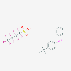 molecular formula C24H26F9IO3S B065747 Bis(4-tert-butylphenyl)iodonium perfluoro-1-butanesulfonate CAS No. 194999-85-4