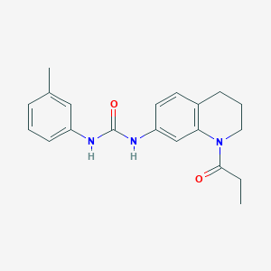 molecular formula C20H23N3O2 B6574707 1-(3-methylphenyl)-3-(1-propanoyl-1,2,3,4-tetrahydroquinolin-7-yl)urea CAS No. 1203315-97-2