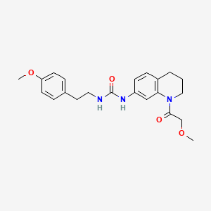 molecular formula C22H27N3O4 B6574715 3-[1-(2-methoxyacetyl)-1,2,3,4-tetrahydroquinolin-7-yl]-1-[2-(4-methoxyphenyl)ethyl]urea CAS No. 1203160-42-2