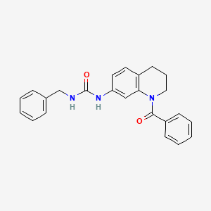 molecular formula C24H23N3O2 B6574725 3-(1-benzoyl-1,2,3,4-tetrahydroquinolin-7-yl)-1-benzylurea CAS No. 1203185-18-5