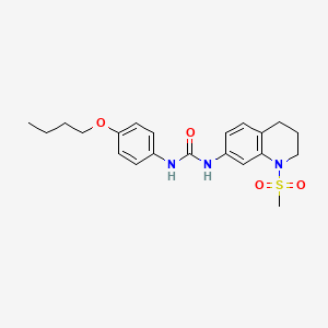 molecular formula C21H27N3O4S B6574729 1-(4-butoxyphenyl)-3-(1-methanesulfonyl-1,2,3,4-tetrahydroquinolin-7-yl)urea CAS No. 1203097-68-0