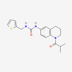 molecular formula C19H23N3O2S B6574750 1-[1-(2-methylpropanoyl)-1,2,3,4-tetrahydroquinolin-6-yl]-3-[(thiophen-2-yl)methyl]urea CAS No. 1203275-94-8