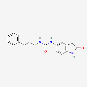 3-(2-oxo-2,3-dihydro-1H-indol-5-yl)-1-(3-phenylpropyl)urea