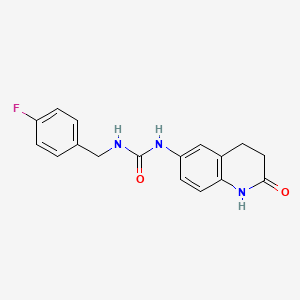 molecular formula C17H16FN3O2 B6574790 1-[(4-fluorophenyl)methyl]-3-(2-oxo-1,2,3,4-tetrahydroquinolin-6-yl)urea CAS No. 1173073-34-1