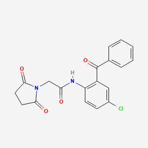 molecular formula C19H15ClN2O4 B6574821 N-(2-benzoyl-4-chlorophenyl)-2-(2,5-dioxopyrrolidin-1-yl)acetamide CAS No. 58142-33-9