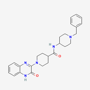 N-(1-benzylpiperidin-4-yl)-1-(3-oxo-3,4-dihydroquinoxalin-2-yl)piperidine-4-carboxamide