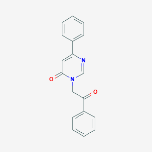molecular formula C18H14N2O2 B6574833 3-(2-oxo-2-phenylethyl)-6-phenyl-3,4-dihydropyrimidin-4-one CAS No. 1171097-59-8