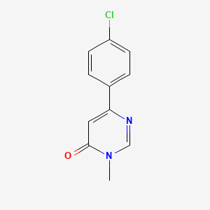 molecular formula C11H9ClN2O B6574842 6-(4-chlorophenyl)-3-methyl-3,4-dihydropyrimidin-4-one CAS No. 1207031-14-8