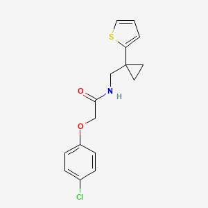 molecular formula C16H16ClNO2S B6574851 2-(4-chlorophenoxy)-N-{[1-(thiophen-2-yl)cyclopropyl]methyl}acetamide CAS No. 1207051-85-1