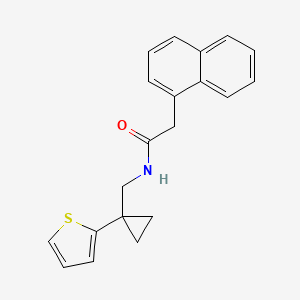 molecular formula C20H19NOS B6574852 2-(naphthalen-1-yl)-N-{[1-(thiophen-2-yl)cyclopropyl]methyl}acetamide CAS No. 1207029-12-6