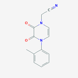 2-[4-(2-methylphenyl)-2,3-dioxo-1,2,3,4-tetrahydropyrazin-1-yl]acetonitrile