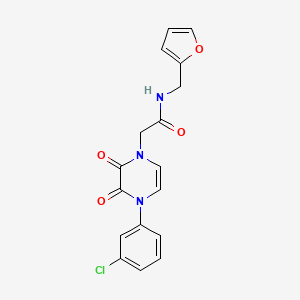molecular formula C17H14ClN3O4 B6574877 2-[4-(3-chlorophenyl)-2,3-dioxo-1,2,3,4-tetrahydropyrazin-1-yl]-N-[(furan-2-yl)methyl]acetamide CAS No. 1207058-45-4