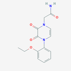 molecular formula C14H15N3O4 B6574884 2-[4-(2-ethoxyphenyl)-2,3-dioxo-1,2,3,4-tetrahydropyrazin-1-yl]acetamide CAS No. 1226442-42-7