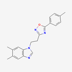 5,6-dimethyl-1-{2-[5-(4-methylphenyl)-1,2,4-oxadiazol-3-yl]ethyl}-1H-1,3-benzodiazole