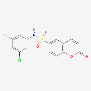 molecular formula C15H9Cl2NO4S B6574954 N-(3,5-dichlorophenyl)-2-oxo-2H-chromene-6-sulfonamide CAS No. 1050546-08-1