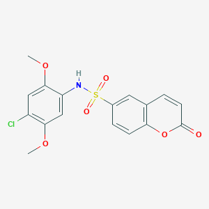 molecular formula C17H14ClNO6S B6574963 N-(4-chloro-2,5-dimethoxyphenyl)-2-oxo-2H-chromene-6-sulfonamide CAS No. 1050586-13-4