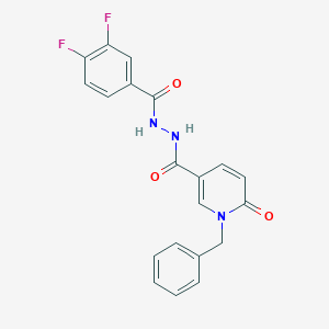 molecular formula C20H15F2N3O3 B6575000 N'-(1-benzyl-6-oxo-1,6-dihydropyridine-3-carbonyl)-3,4-difluorobenzohydrazide CAS No. 1105213-02-2