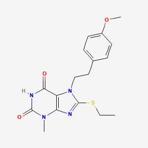 molecular formula C17H20N4O3S B6575041 8-(ethylsulfanyl)-7-[2-(4-methoxyphenyl)ethyl]-3-methyl-2,3,6,7-tetrahydro-1H-purine-2,6-dione CAS No. 1105245-26-8