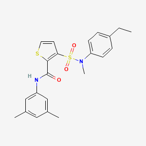 molecular formula C22H24N2O3S2 B6575064 N-(3,5-dimethylphenyl)-3-[(4-ethylphenyl)(methyl)sulfamoyl]thiophene-2-carboxamide CAS No. 1105214-90-1